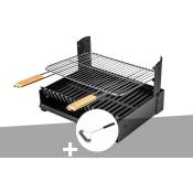 Somagic - Barbecue charbon - Grilloir à poser + Brosse