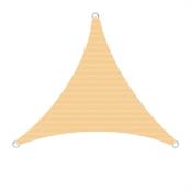 Voile d'ombrage en polyéthylène beige / 4x4x4m (triangle)