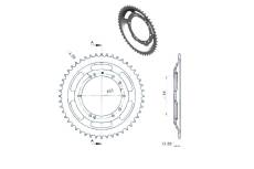 Couronne Teknix 48 dents Peugeot 103 SP / MVL (jante tle)