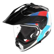 Casque Trail/Adventure Nolan N70-2 X Turbine 350 blanc/noir/bleu méta