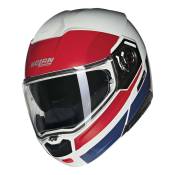 Casque modulable Nolan N90-3 06 Roboto 345 blanc/rouge/bleu brillant-