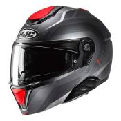 Casque modulable HJC i91 Arven MC1SF gris/rouge mat- 2XL