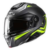 Casque modulable HJC i91 Tricus MC3HSF gris/jaune mat- L