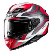 Casque intégral HJC F71 FES MC1SF gris/blanc/rouge mat- M