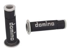 Poignes Domino A450 on-road racing extrmit ouverte noir / gris