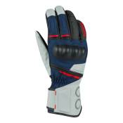 Gants cuir/textile Bering Siberia gris/bleu/rouge- T9