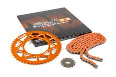 Kit chane 14x53 - 420 Stage6 alu CNC Orange Rieju MRT