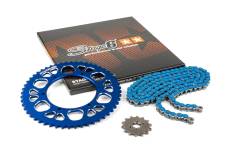 Kit chane 14x53 - 420 Stage6 alu CNC Bleu Aprilia SX