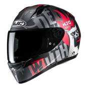 Casque intégral enfant HJC C10 Fop MC1SF noir/gris/rouge mat- L