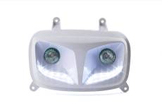 Phare avant double optique EyeLight Blanc MBK Booster