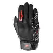 Gants cuir/textile Furygan Jet Neon D3O noir/blanc/rouge- XL