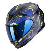 Casque intégral Scorpion Exo-491 Zumo noir/bleu/jaune fluo- XS