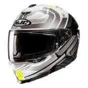 Casque intégral HJC i71 Viz MC3H gris/blanc/jaune fluo brillant- XS
