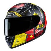 Casque intégral enfant HJC Y10 Frank MC1SF rouge/noir/jaune mat- L