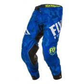 Pantalon cross Fly Racing Evolution DST Racewear bleu/blanc- 30