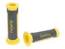 Poignes Domino A350 On-Road gris fonc / jaune (extrmit