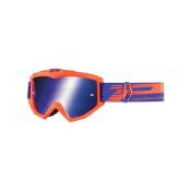 Masque cross Progrip 3201 FL Atzaki orange fluo écran miroir bleu