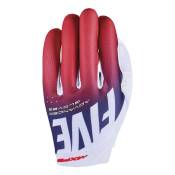 Gants cross Five MXF2 Evo Split blanc/rouge/bleu- L