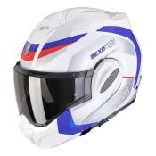 Casque modulable Scorpion Exo-Tech Evo Pro Acuti blanc/bleu/rouge- XS