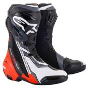 Bottes Alpinestars Supertech R rouge fluo/blanc/gris-