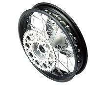 Roue arrire 1.85x14" avec disque et couronne 5 trous