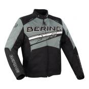 Blouson textile Bering Bario noir/gris/blanc- S