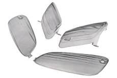 Cabochons de clignotants STR8 noir transparent Aprilia