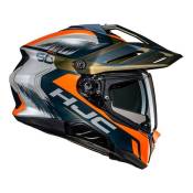 Casque Touring/Adventure HJC RPHA60 Quid MC47SF orange/bleu/gris mat-