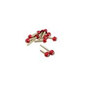 Kit visserie acier carter MBK Booster / Yamaha Bw's rouge
