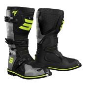 Bottes cross enfant Shot Race 2 Kid camouflage/gris/jaune fluo- 40