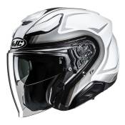 Casque jet HJC F31 Bask MC10 blanc/gris/noir brillant- XL