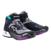 Baskets moto femme Alpinestars CR-X Women’s Drystar noir/gris/bleu/v