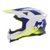Casque cross Nox N634 Gradiant blanc/bleu/jaune- XL