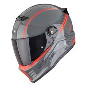 Casque intégral Scorpion Covert FX Danko gris/rouge- M