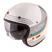 Casque jet HJC V31 Byron blanc/gris/bleu/rouge- XS