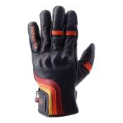 Gants cuir Helstons Spoon noir/jaune/orange- T13