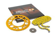 Kit chane 13x53 - 420 Stage6 alu CNC Jaune Aprilia SX 50