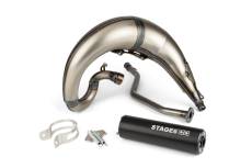 Pot d'chappement Yamaha DT50 Stage6 Streetrace passage haut noir