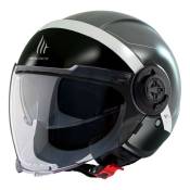 Casque jet MT Helmets Viale SV S 68 Unit grey/black/white matt- L