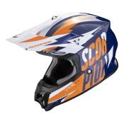 Casque cross Scorpion VX 16 Evo Air Slanter bleu/orange- XL