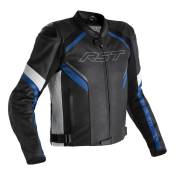 Blouson cuir RST Sabre noir/blanc/bleu Airbag- M