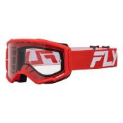 Masque cross Fly Racing Focus rouge/blanc