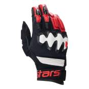 Gants cuir Alpinestars Halo noir/blanc/rouge- XL