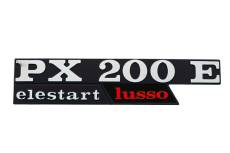Logo Vespa PX 200 E Lusso Noir/Chrom/Rouge