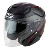 Casque jet HJC F31 Ludi MC1SF noir/gris/rouge mat- L