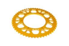 Couronne 53 dents - 420 Stage6 alu CNC Jaune Aprilia
