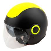 Casque jet Vespa VJ jaune fluo (ECE 22.05)- S