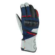 Gants cuir/textile Bering Siberia gris/bleu/rouge- T11