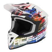 Casque cross Acerbis Linear 22.06 blanc/bleu/rouge- M