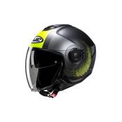 Casque jet HJC i40N Pyle MC3HSF noir/gris/jaune fluo mat- M